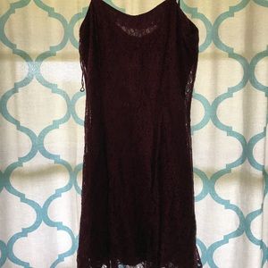 Maroon lace dress